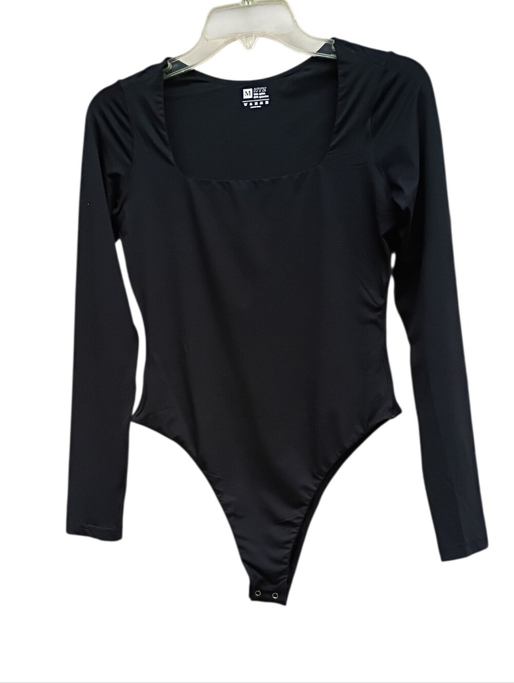 HYZ Long Sleeve Square Neck Bodysuit Sz M NEW